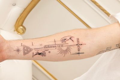 Blue Mason tattoo sample 1