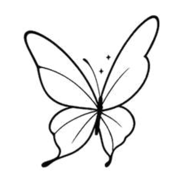 Butterfly tattoo flash design 20 — Apollo Tattoo Studio