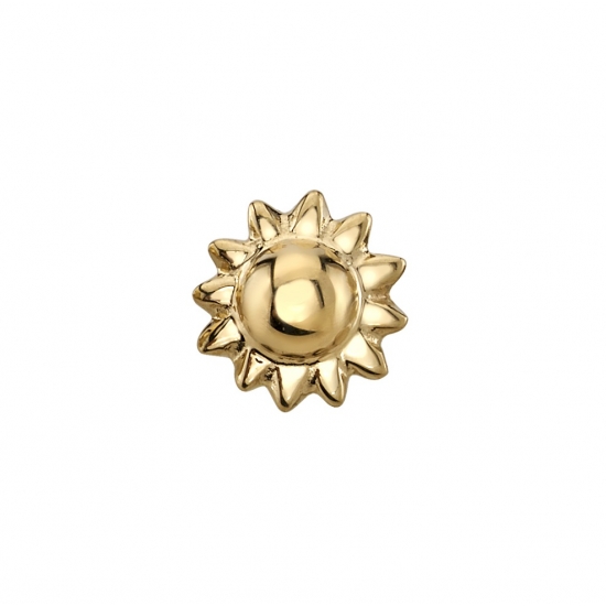 Pin with Sun - 5mm - BLACK RHODIUM