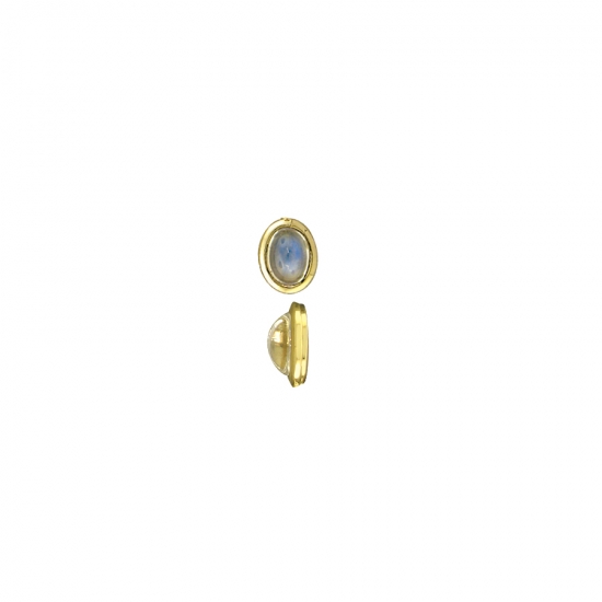 Pin with Oval Cabochon Setting - 5x3mm Gem THIS ITEM NO LONGER AVAILABLE THREADLESS
