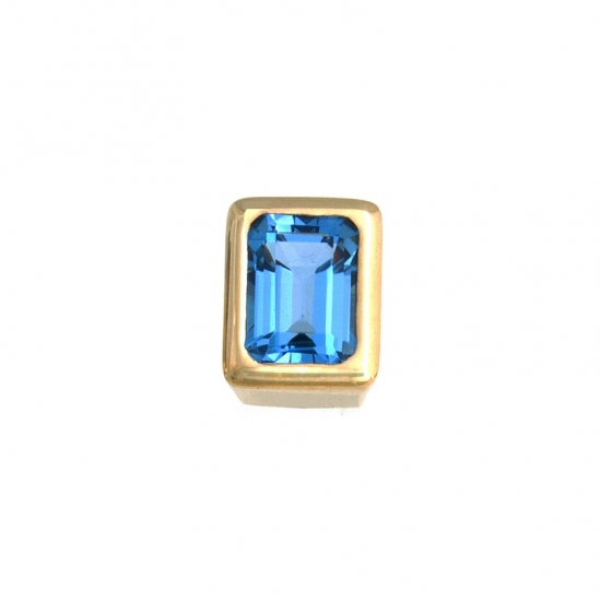 Threaded End with Emerald Cut Tapered Bezel - 5x3mm