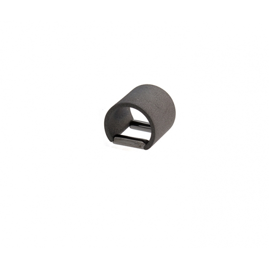 TWO TONE Traditional Earring - Gorilla - 12.5mm - Left Oriented - Attached to 18GA Handmade French Hook with This Confirguration: Micro Jump Ring, Jump Ring - 2mm Open Back Bezel - Jump Ring, Micro Jump Ring (SEE IMAGE) - GORILLA WHITE GOLD, BEZEL AND FRENCH HOOKS YELLOW GOLD