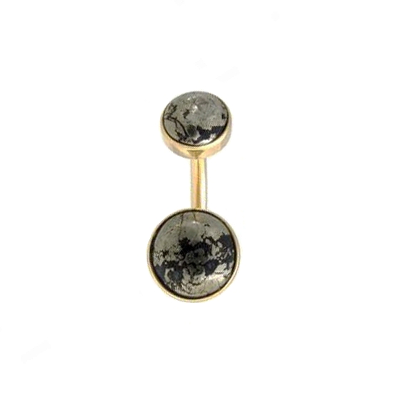 Rook Charm with 10mm Flat Cross - Jump Ring to Attach to Navel Facing Ring