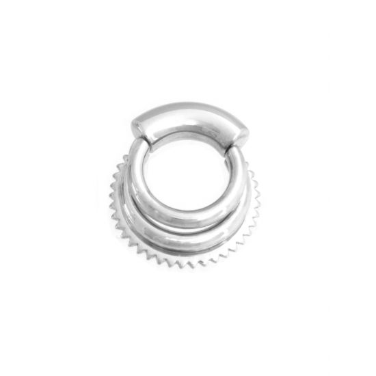 Pin with Concentric Star - 6mm - 2.5mm Gem in Center