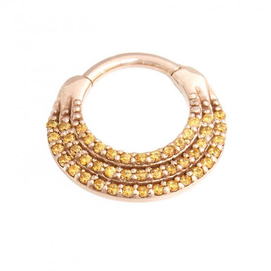 Gem Moody - Hinge Ring with 3 Rows of 1mm Prongs
