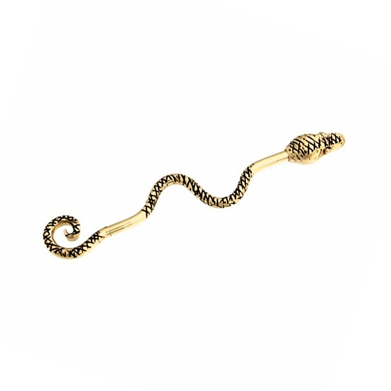 Pin with Snake Profile - 11mm - 1mm Gem in Mouth