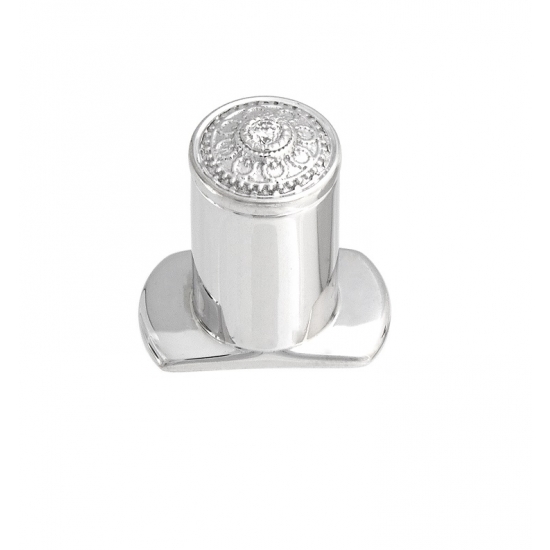 Pin with Tiny Nanda - 5mm Beaded Disc - 2mm Gem in Center