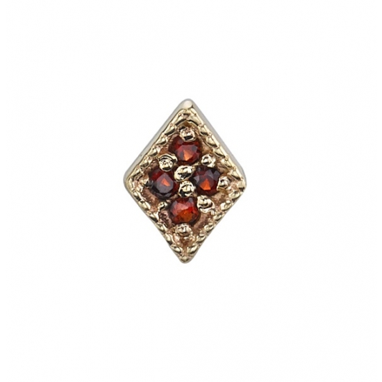 Pin with 4 Gem Harlequin - 5mm - 4x 1mm Gems