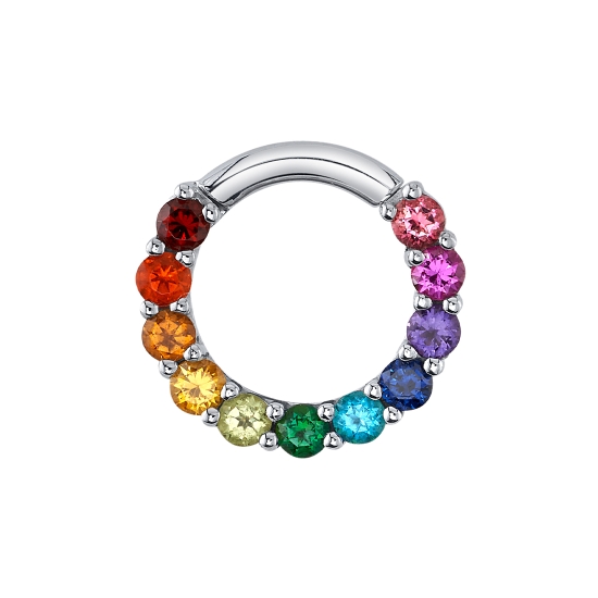 Gem Oaktier - Hinge Ring with Single Row of 2mm Prongs on Top of Ring