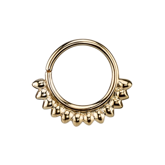 Janus - Seam Ring with Row of x14 2mm Tears Below Ring