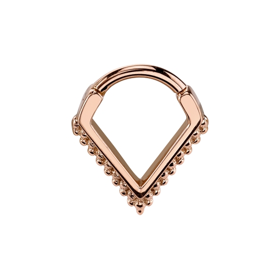 Lanicia - Hinge V Ring with Latchmi Beads