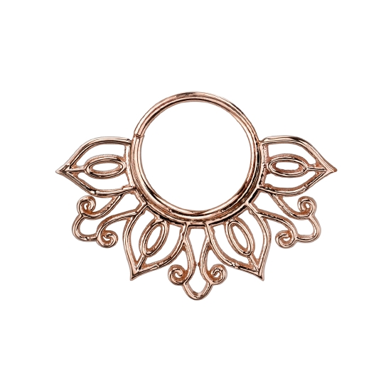 Azalea - Seam Ring with Floral Filigree