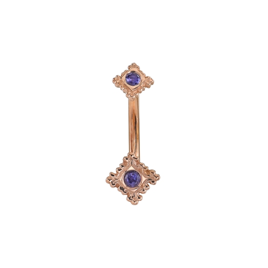 Pin with Flourish Illusion - 4mm - 1.75mm Gem