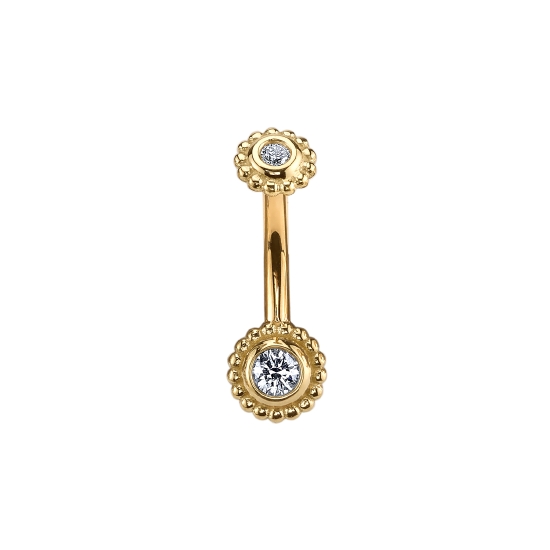 Pin with Beaded Choctaw - 5mm - 2mm Bezel Center