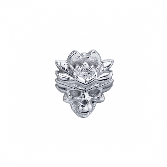 Pin with Skull Lotus - 6.5mm