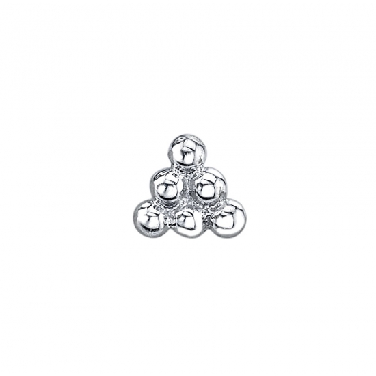 Pin with 6 Bead Triangle - 3mm