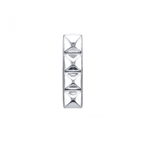 Pin with MODIFIED Square Pyramid Strip - 6x2mm - REMOVE ONE SQUARE PYRAMID - Pin Behind Center Pyramid