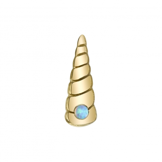 Threaded End with Unicorn Horn - 13x4.5mm - 2mm Gem