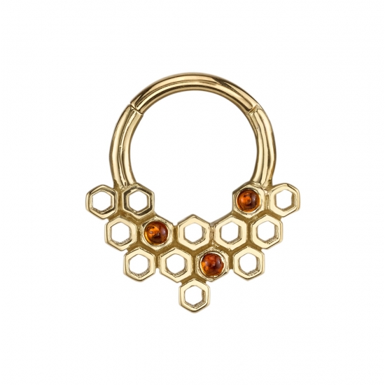 Honeycomb Hinge Ring - Design Measures Approx. 14mm Wide - 16GA Hinge
