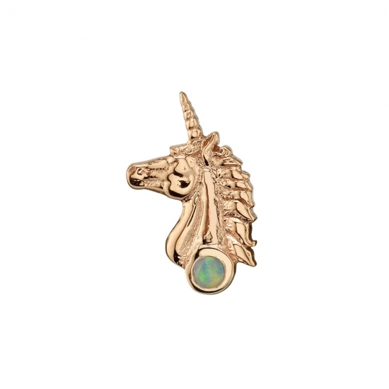 Threaded End Unicorn Head - 10x7mm - 1.75mm Bezel at Neck
