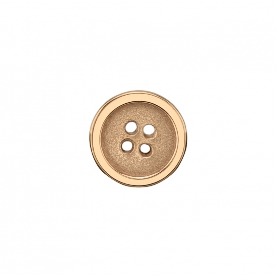 Pin - Button - 4mm - Raised Edges & Sandblasted Hollows