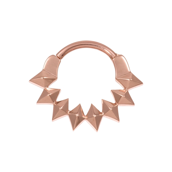 Fasske Hinge Ring with 3-D Spikey Design Measuring 4.5mm at Widest Point - 16GA Hinge
