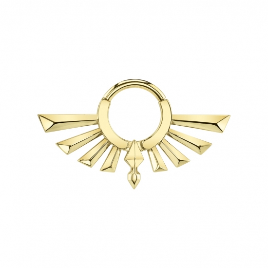 Custom 14GA 3/8in Hinge Ring - Hylian Crest - 14GA Hinge