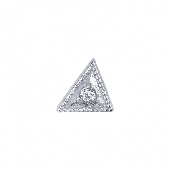 Pin with Triangle Harlequin - 5mm - 1.5mm Gem