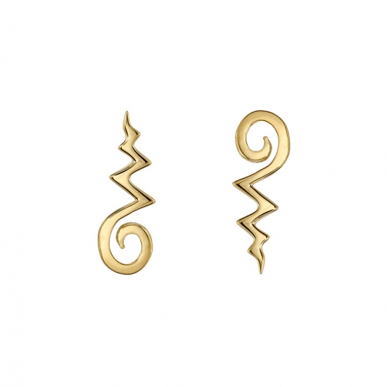 Pin with Unalome - 7mm - BLACK RHODIUM