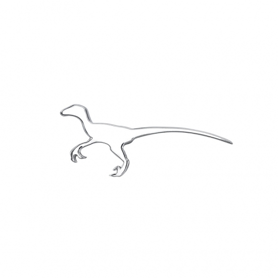 Threaded End - Raptor Dinosaur - 15x6mm - SANDBLASTED FINISH