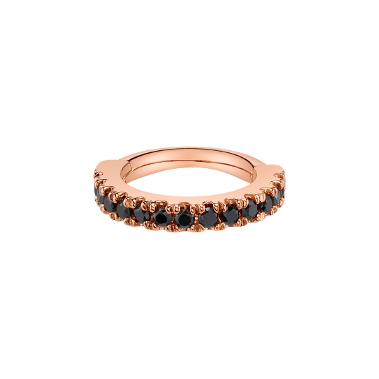 Telesto - Seam Ring with Navel Facing Row of 1mm Prongs