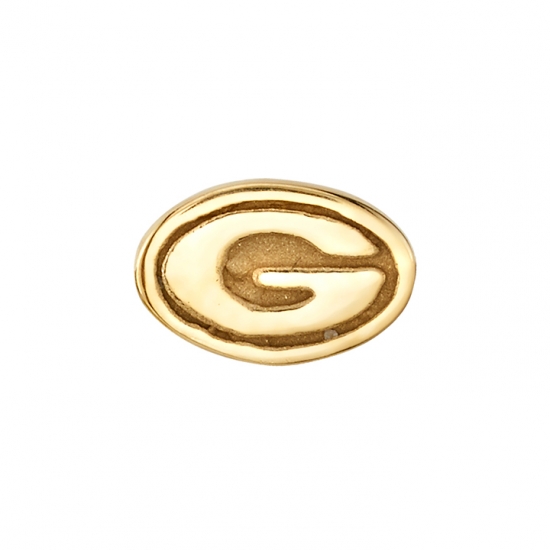 Threaded End with Greenbay Packers G Logo - 6x4mm - Raised Edges & Sandblasted Hollows