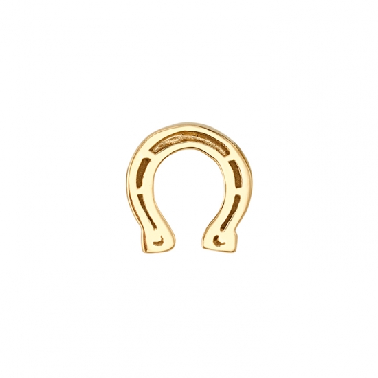 Pin with Indianapolis Colts Logo - 6mm - Raised Edge Horseshoe with Sandblasted Hollows
