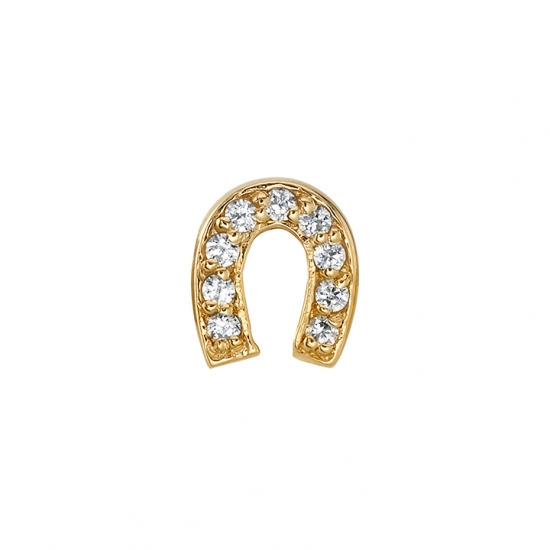 Pin with Micro Pave Horseshoe - 5mm - 9x 1mm Gems