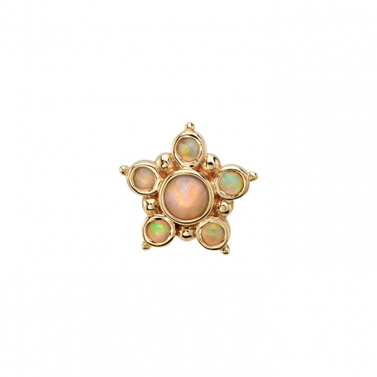 Threaded End - Lucinda - 8.5mm - 5x 1.5mm Bezels with 3mm Bezel Center