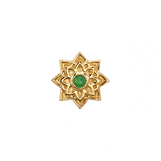Pin with Sol Flower - 6mm - Raised Edges with 1.5mm Bezel Center