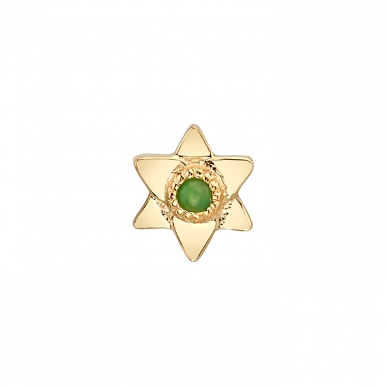 Pin with Flat Petal Lotus Flower - 5mm - 1.5mm Beaded Bezel Center
