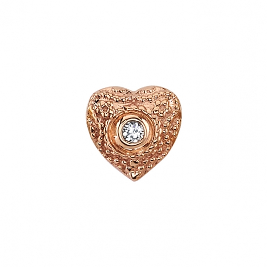 Pin with Nanda Heart - 5mm - 1.25mm Bezel in Center