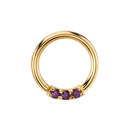 3 Gem Blaze - Fixed Ring with 3x 1.5mm Prong Set Gems - PRONGS AS PART OF THE RING