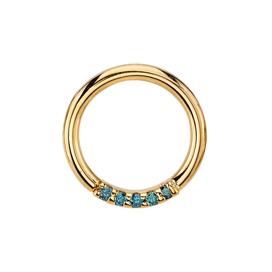 5 Gem Blaze - Fixed Ring with 5x 1mm Prong Set Gems - PRONGS AS PART OF THE RING