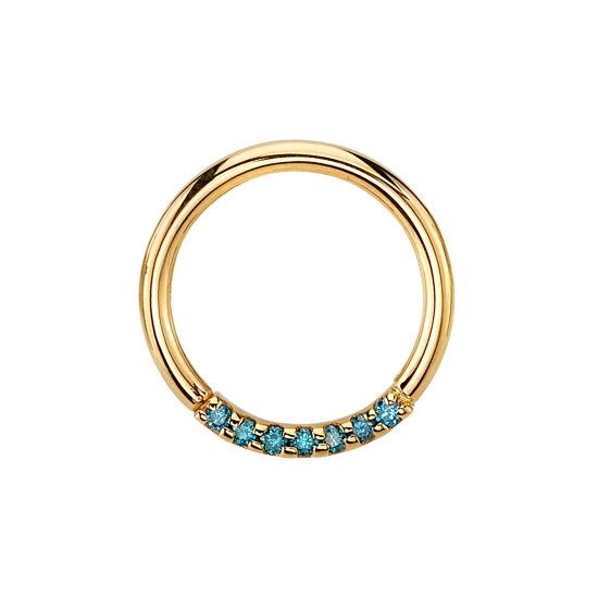 7 Gem Blaze - Fixed Ring with 7x 1mm Prong Set Gems - PRONGS AS PART OF THE RING