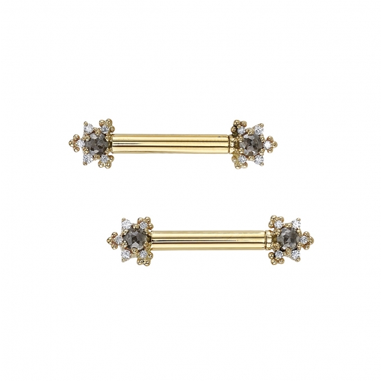 Threaded End with Bayle - 7mm - Beaded Design with 3x 1mm and 3x 1.25mm Prongs Surrounding 3mm Prong Center