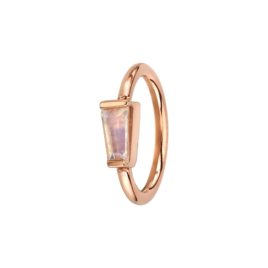 Fixed Ring with Tapered Baguette Bar Setting - 4x2x1mm