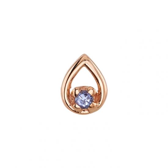 Pin with Melody Tear - 7x5mm Tear Outline with 2mm Prong Set Gem