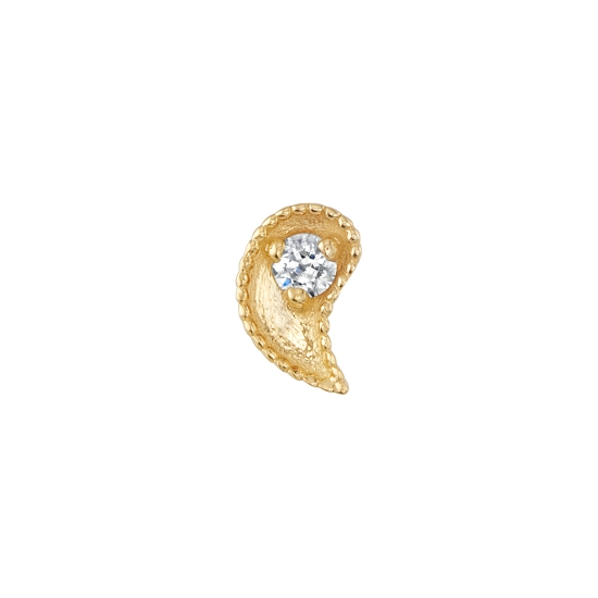 Pin with Paisley Harlequin - 4.5mm - 1.75mm Gem - Right Paisley