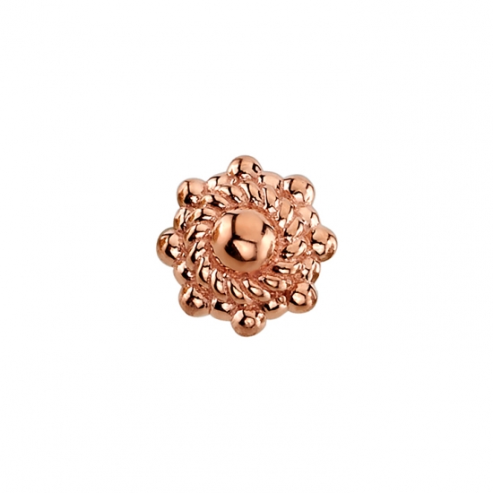 Threaded End with Ares Beaded Indian Wheel - 6mm - 24K GOLD PLATED