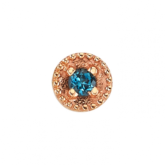 Pin with Round Harlequin - 4mm - 2mm Gem