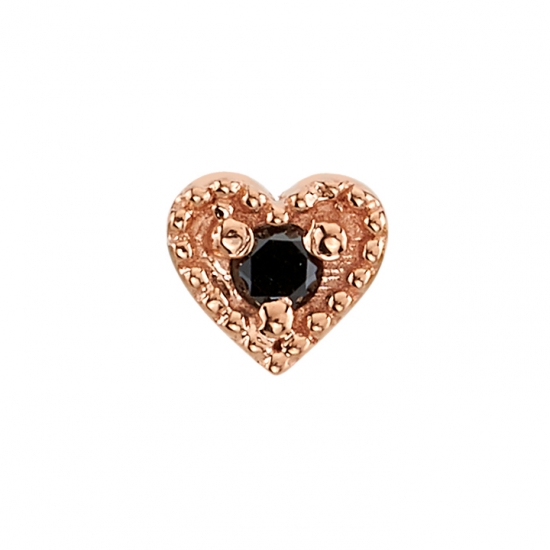Pin with Small Heart Harlequin - 3.5mm - 1.5mm Gem