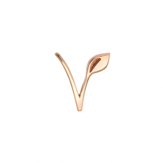 Pin with Vegan V - 7mm - BLACK RHODIUM