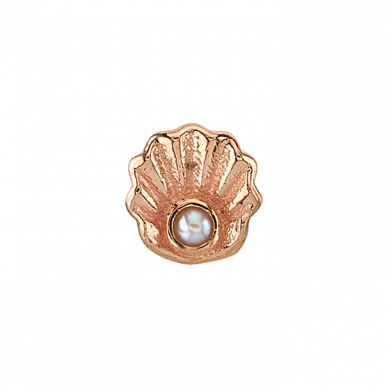 Pin with Scallop Shell - 5mm - 1.5mm Bezel in Center